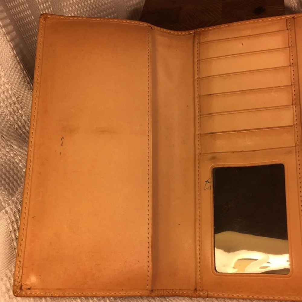 Coach leather/monogrammed canvas iconic wallet